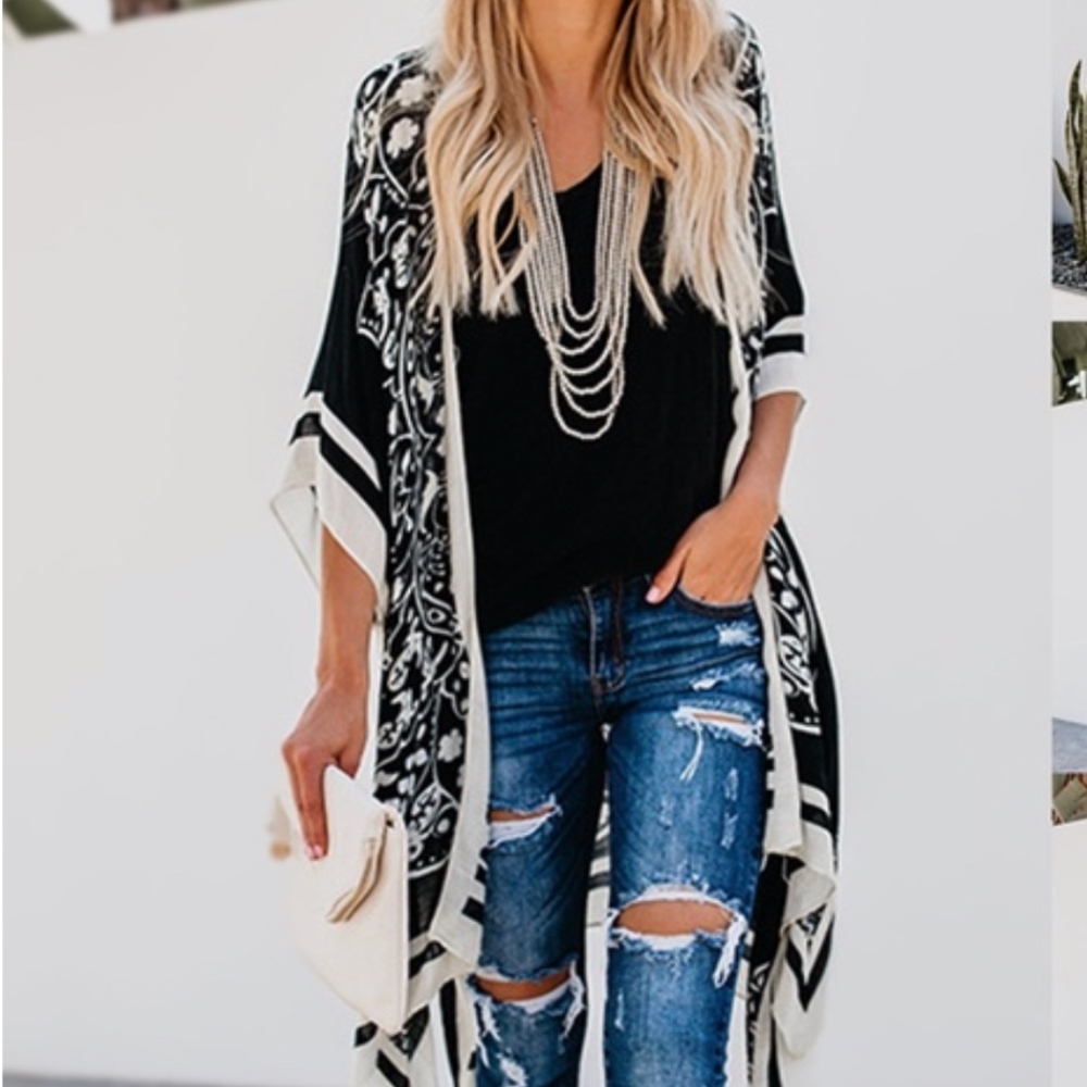 Black and White Kimono
